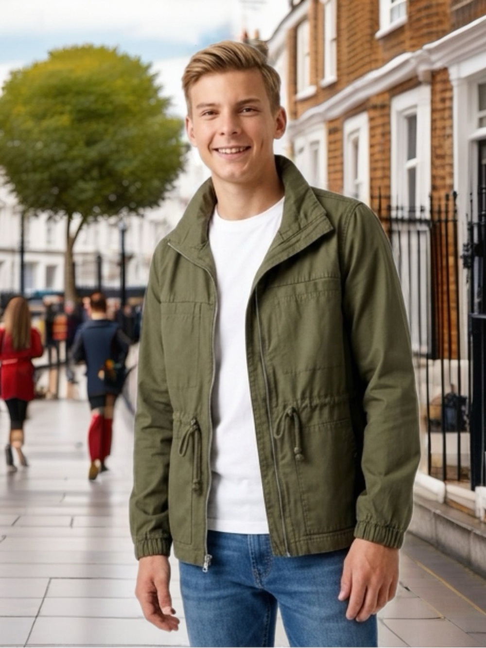 Old Navy Olive Green Zip-Front Field Jacket
